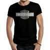 Camiseta Motera Harley Davidson Old Logo Negra