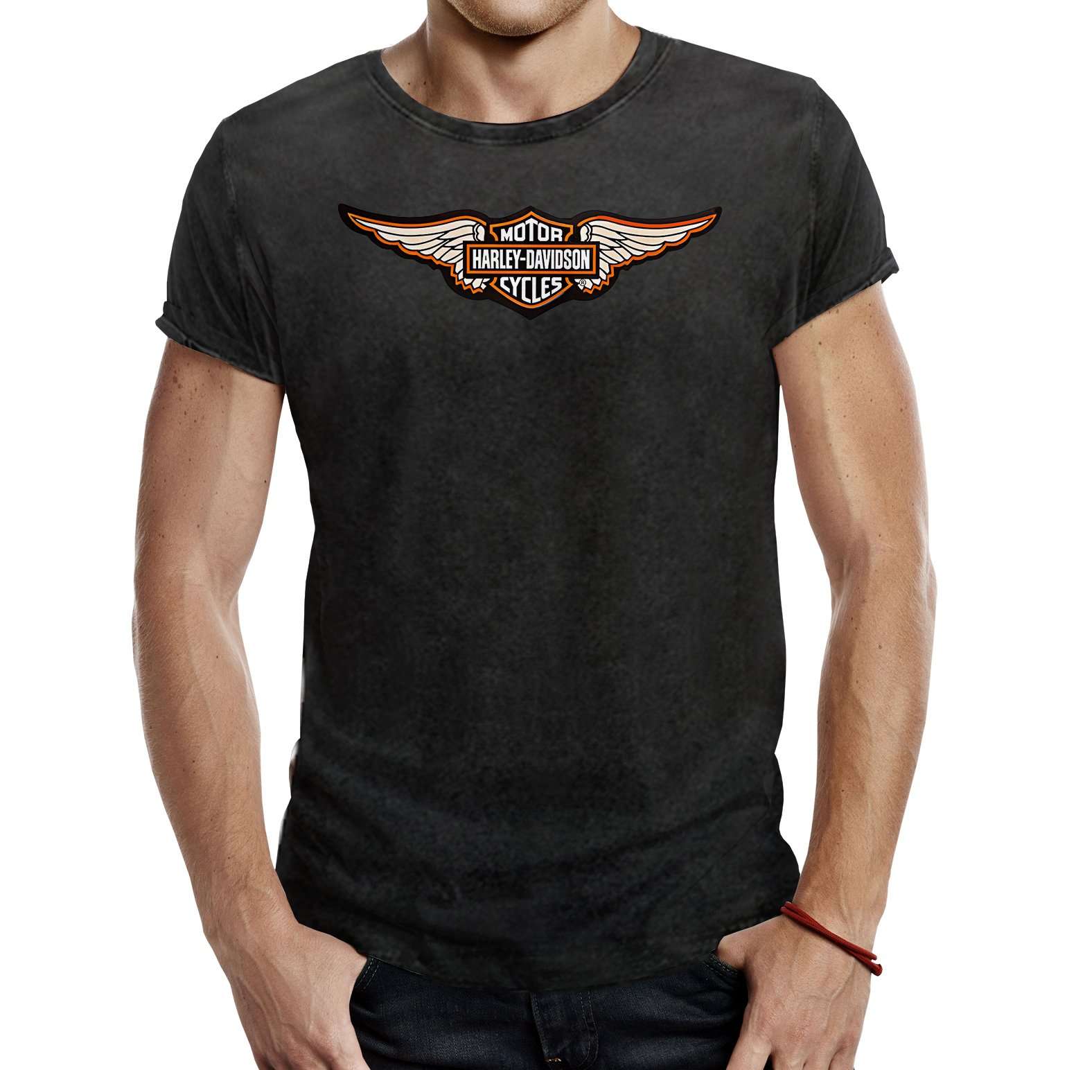 Camiseta Motera Harley Davidson Wings Husky