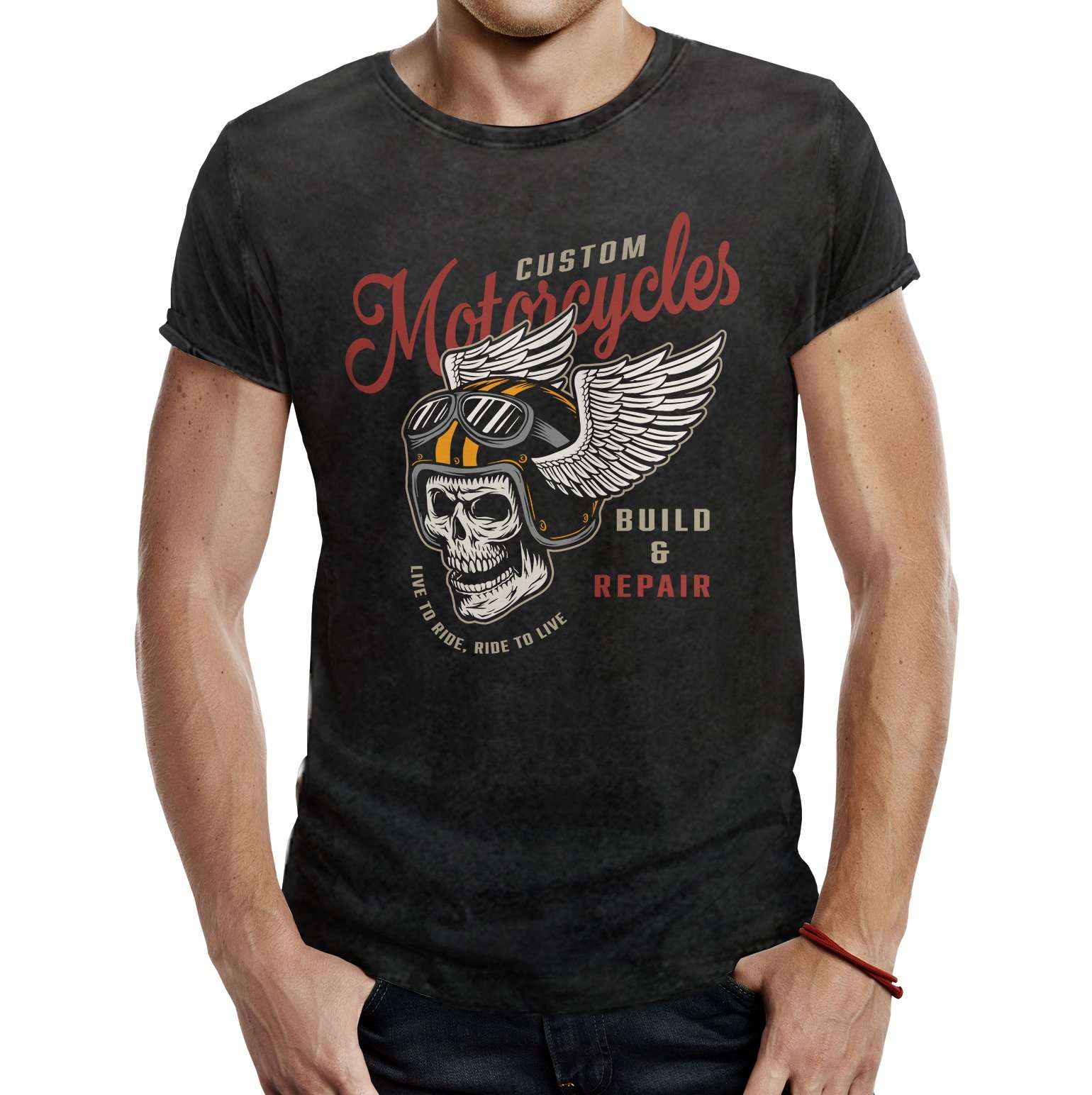 Camiseta Motera Build Repair Husky