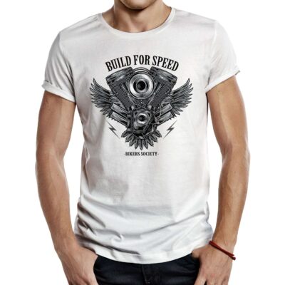 Camiseta Motera Build for Speed