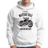 Sudadera Capucha Motera American Custom Blanca