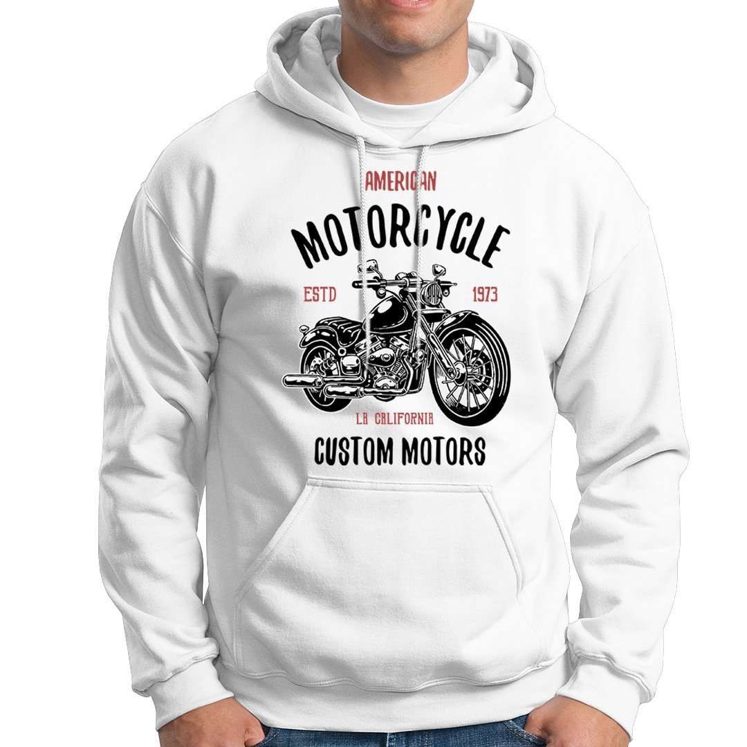 Sudadera-Capucha-Motera-American-Custom-Blanca Sudadera Capucha Motera American Custom Blanca