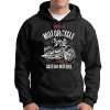 Sudadera Capucha Motera American Custom Negra
