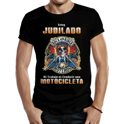 Camiseta Motera Estoy Jubilado Rock And Ride