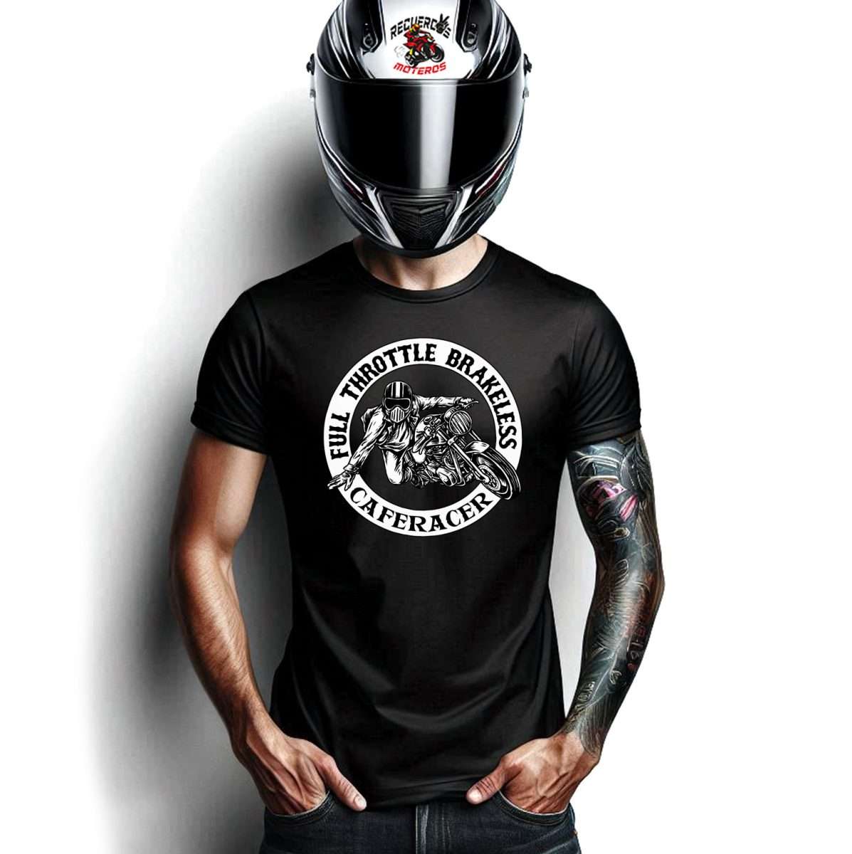 40540580 - man wearing blank t-shirt caferacer throttle brakeless negra scaled