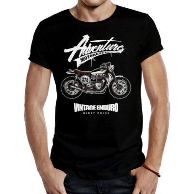 Camiseta Motera Adventure Vintage Enduro