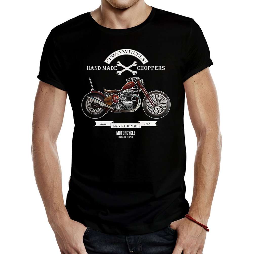 camiseta Hand Made Choppers negra