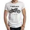 camiseta cafe race Two Wheels Forever blanca