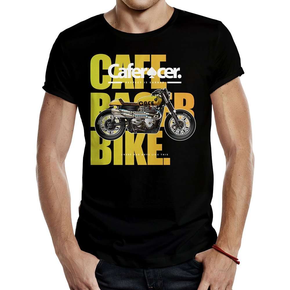 camiseta cafe race bike bad boys negra