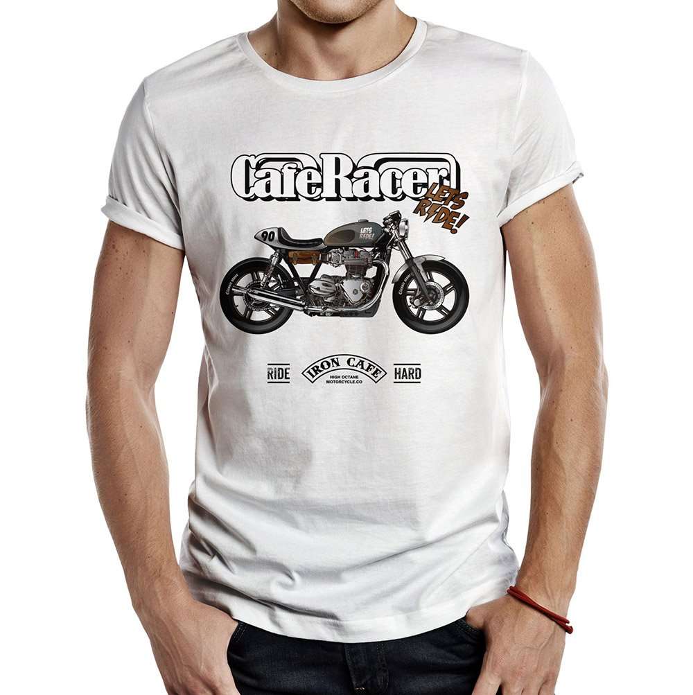 camiseta caferaca iron cafe blanca