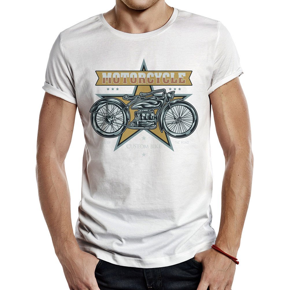 camiseta classic motorcycles blanca