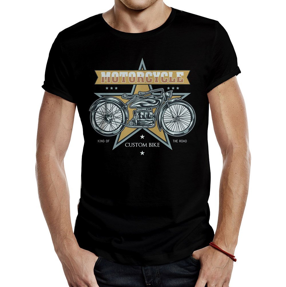 camiseta classic motorcycles negra
