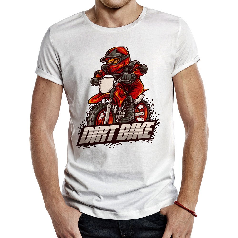camiseta dirt bike blanca