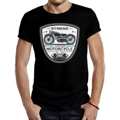 Camiseta Motera Emblema Road Race 1972