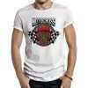 camiseta motocros helmet racing blanca