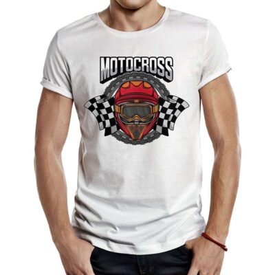 Camiseta Motera Motocros Helmet Racing