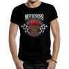 camiseta motocros helmet racing negra