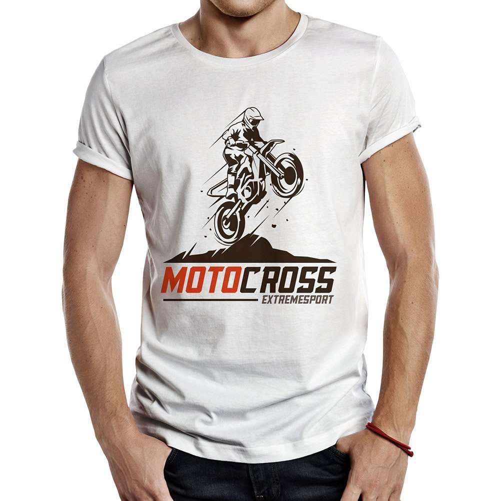 camiseta motocross extreme blanca