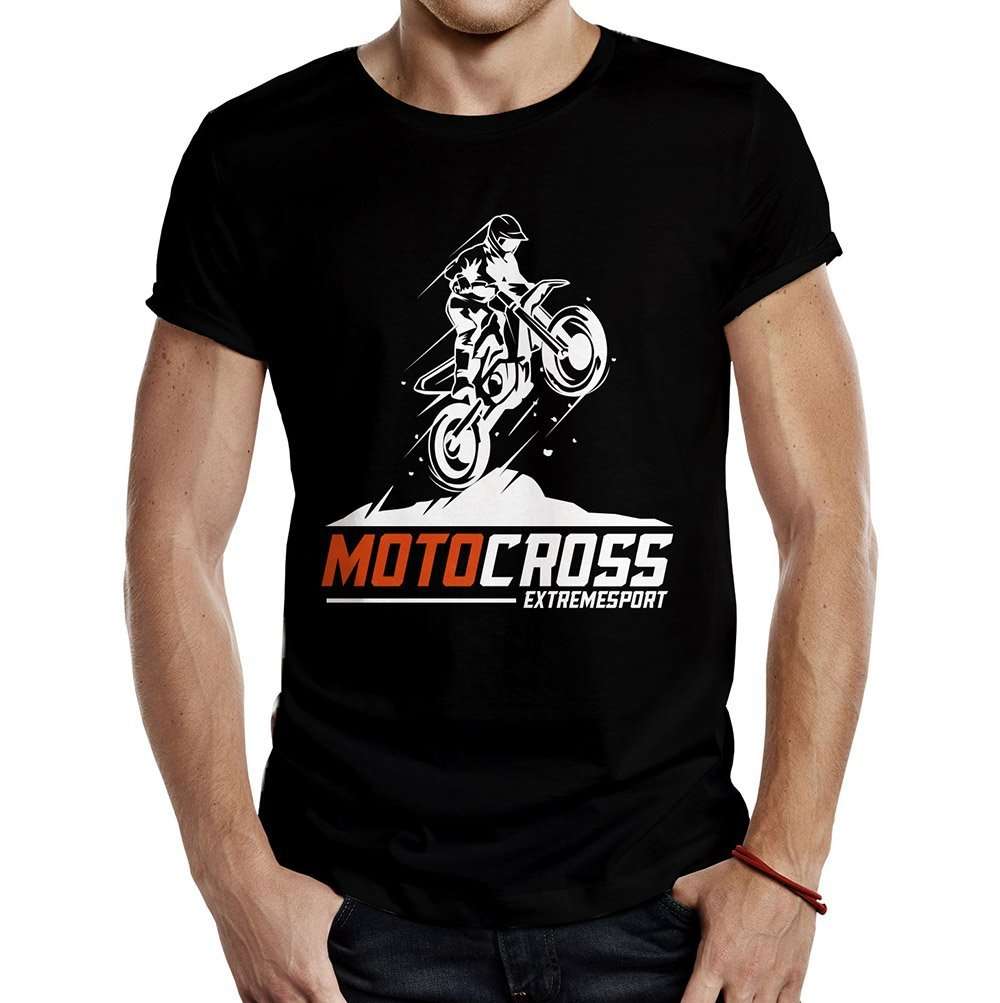 camiseta motocross extreme negra