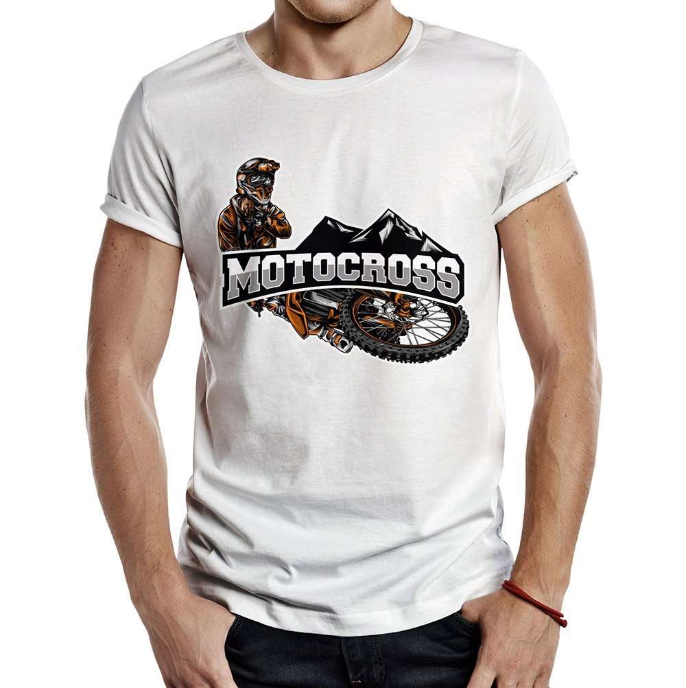 camiseta motocross free style blanca
