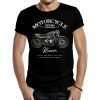 camiseta motorcycle vintage custom runner negra
