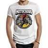 camiseta motrocross racing emblema blanca