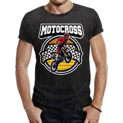 Camiseta Motera Motrocross Racing Emblema