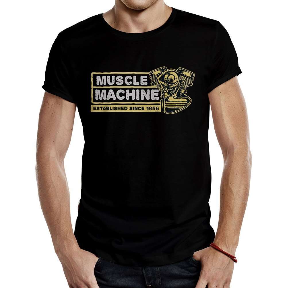 camiseta muscule machine negra