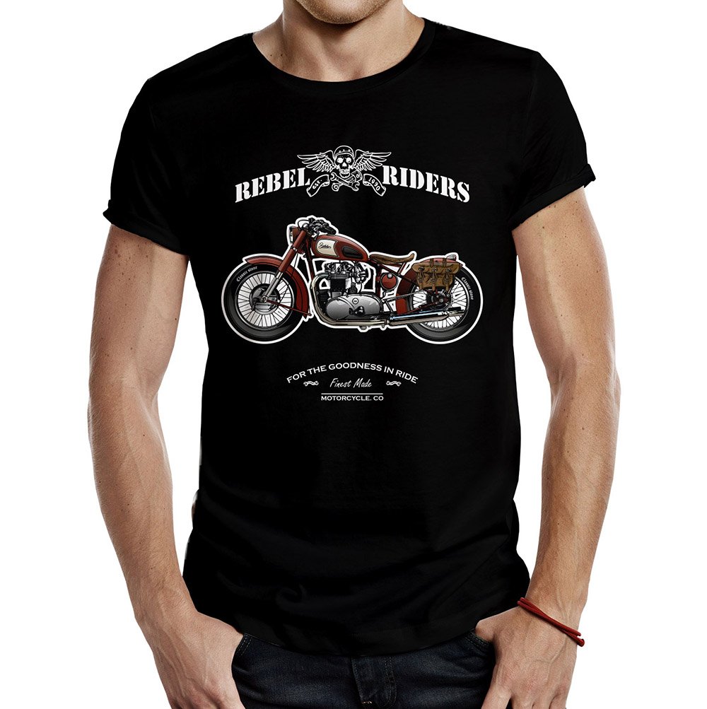 camiseta rebel riders goodness in ride negra