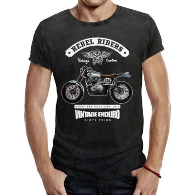 Camiseta Motera Vintage Enduro Rebel Riders