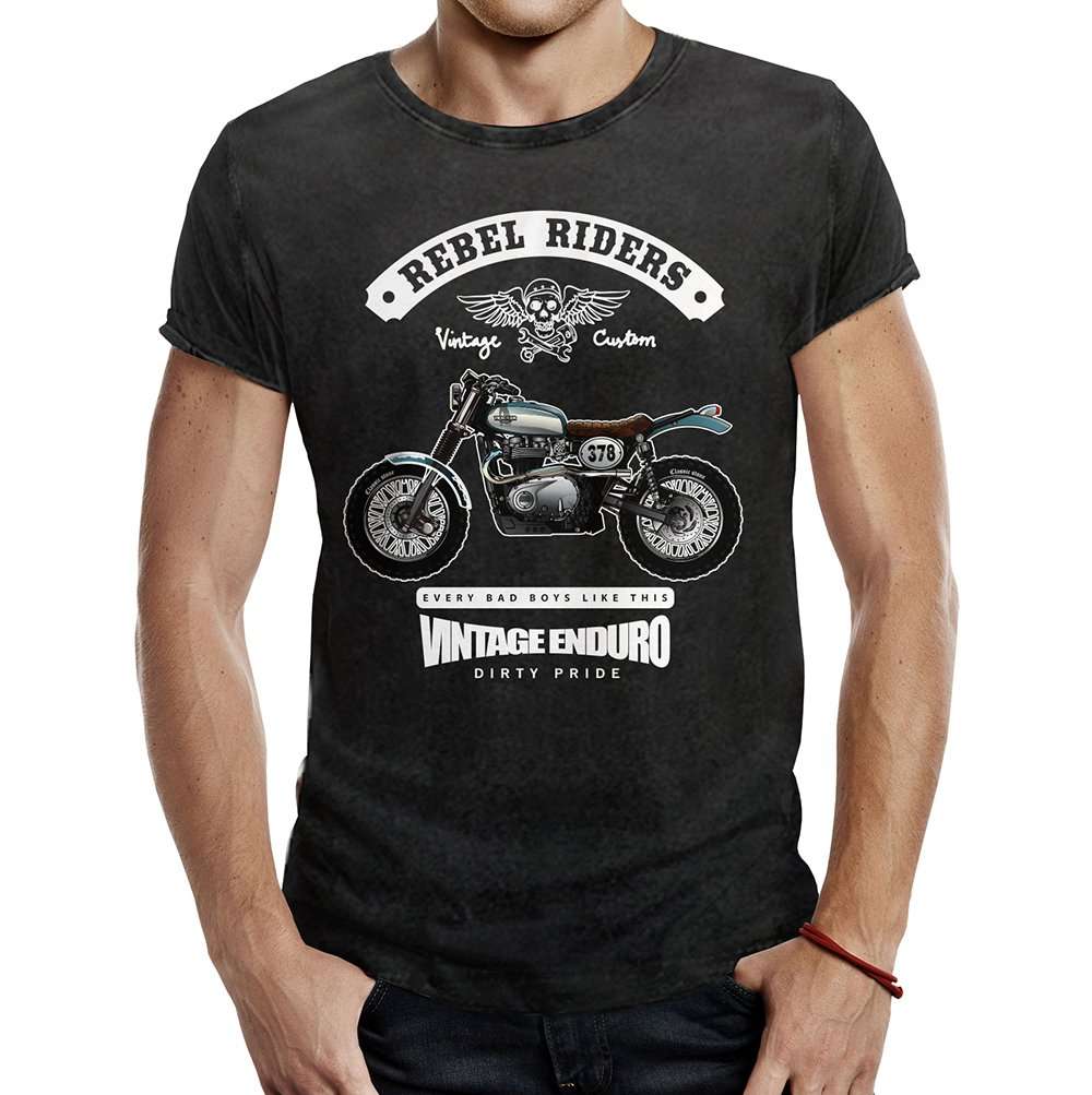 camiseta vintage enduro rebel riders husky