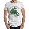 camiseta vintage iron and wheels blanca