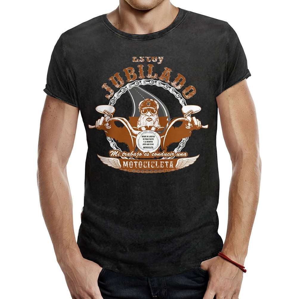 Camiseta motero jubilado V2 husky 1