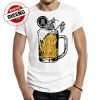 camiseta cerveza motera blanca