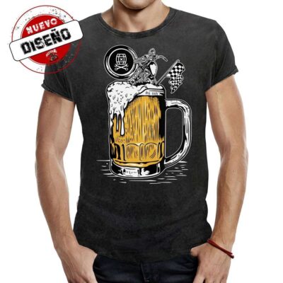 Camiseta motero jarra de cerveza