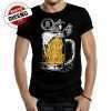 camiseta cerveza motera negra
