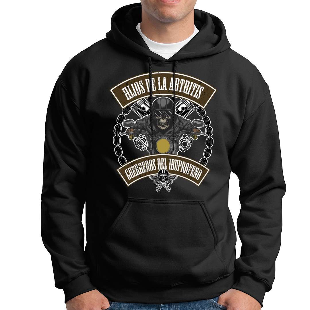 sudadera capucha negra hijos de la artritis