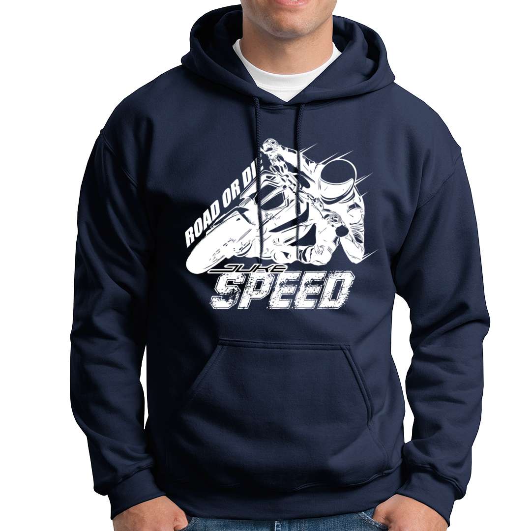 sudadera capucha azulm marino hombre speed duke