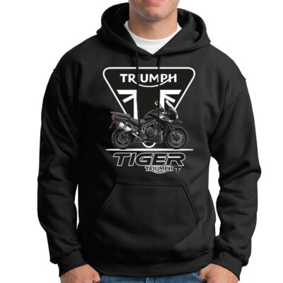 Sudadera Capucha Motera triumph tiger negra