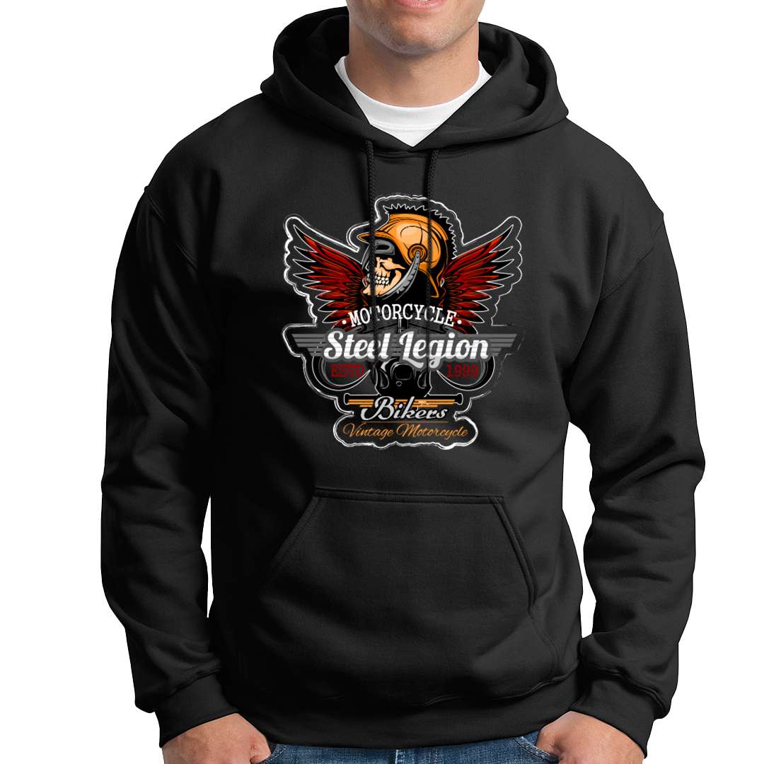 sudadera negra hombre