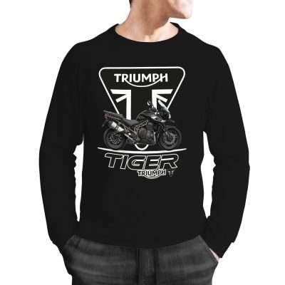 Sudadera Motera Clasica triumph tiger negra