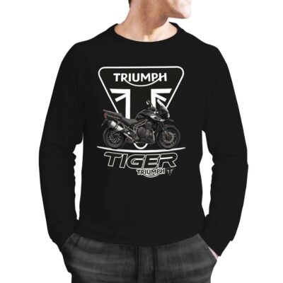 Sudadera Motera Clasica triumph tiger negra